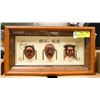 Image 1 : CARVED KOREAN MASKS IN SHADOW BOX FRAME