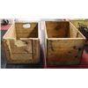 TWO OLD WOODEN CRATES