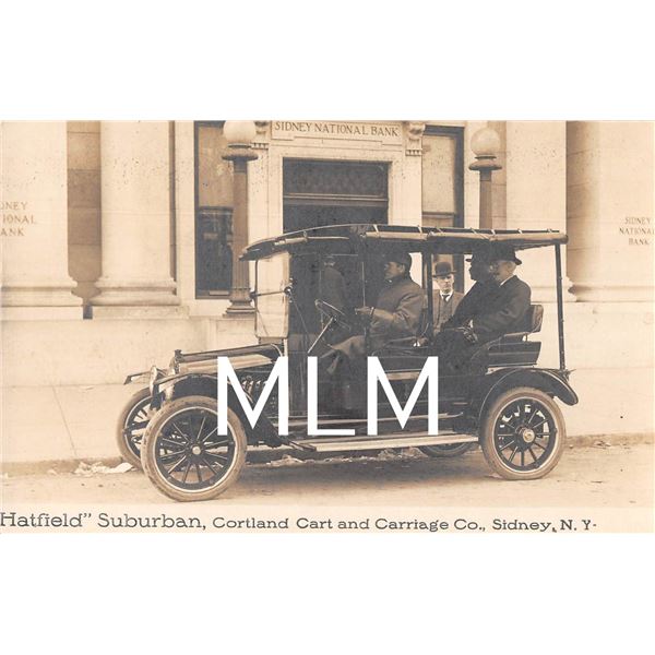 Hatfield Surburban Cortland Cart & Carriage Co. Auto Sidney, New York Photo PC
