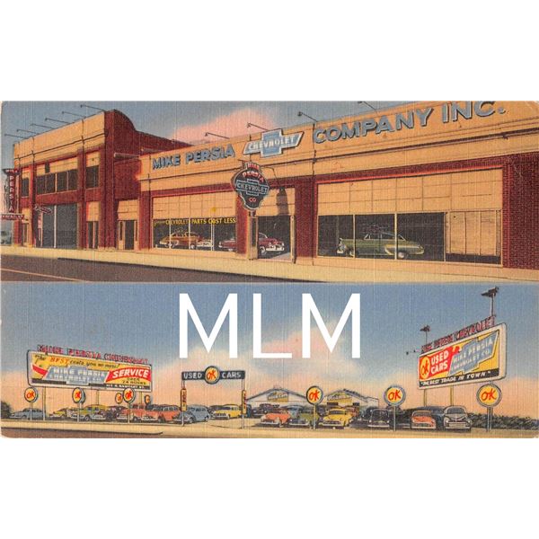 Mike Persia Chevrolet Co. Auto Car Dealership New Orleans, Louisiana Linen PC