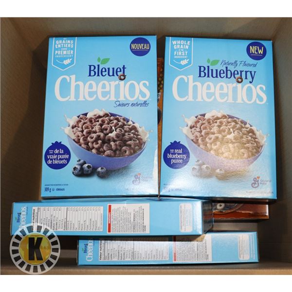 BOX OF ASSORTED CEREAL