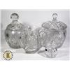 Image 1 : 3 BOHEMIA CRYSTAL GLASS WARE