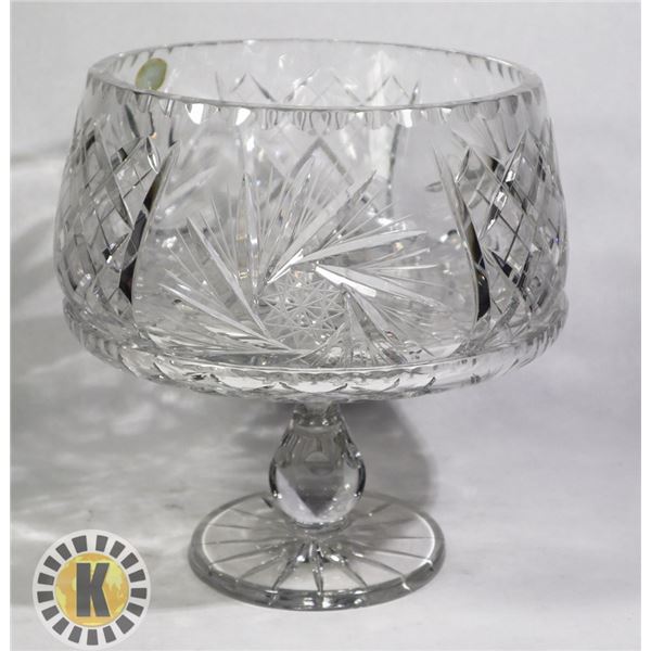 BOHEMIA CRYSTAL GLASSWARE- GLASS BOWL& CAKE STAND