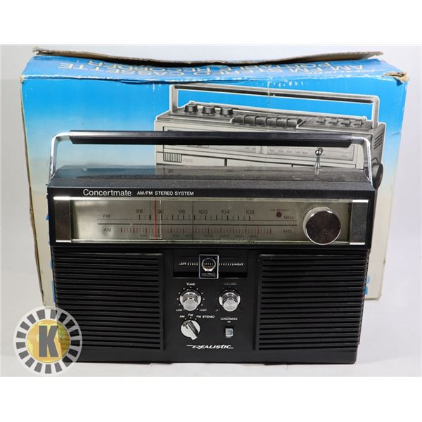 REALISTIC MEAGNETO-CASSETTE STEREO AM/FM