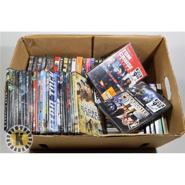 BOX OF ASSORTED DVD MOVIES