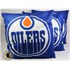Image 1 : LOT OF THREE ONE OF A KIND OILERS PILLOWS