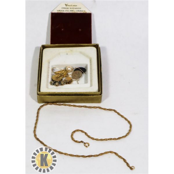 ESTATE JEWELRY  IN GOLD CASE