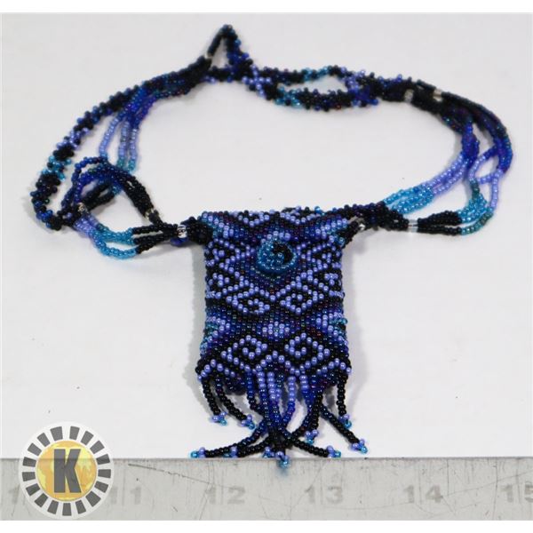 HANDMADE POUCH  NATIVE NECKLACE