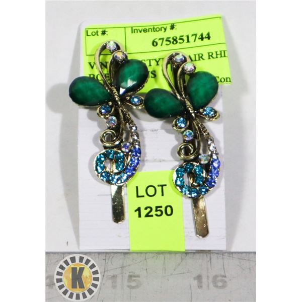 VINTAGE STYLE RHINESTONE HAIR CLAMPS