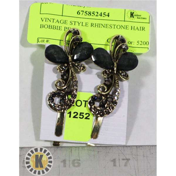 VINTAGE STYLE RHINESTONE HAIR BOBBIE PINS