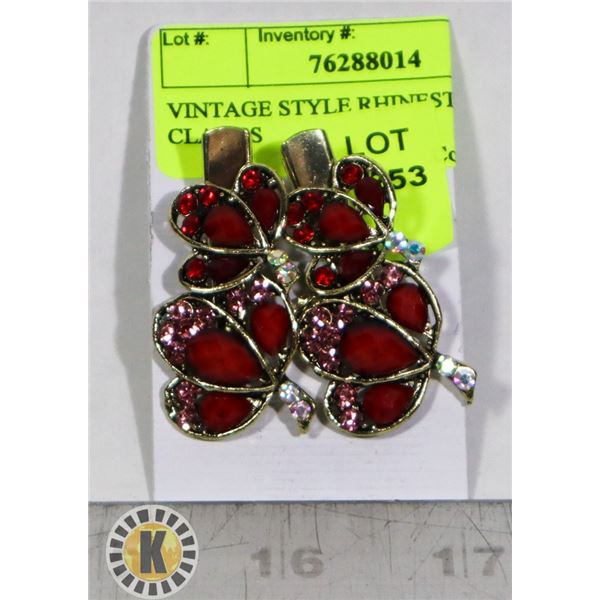 VINTAGE STYLE RHINESTONE HAIR BOBBIE PINS