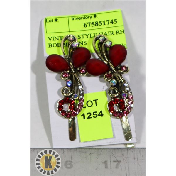 VINTAGE STYLE RHINESTONE HAIR CLAMPS