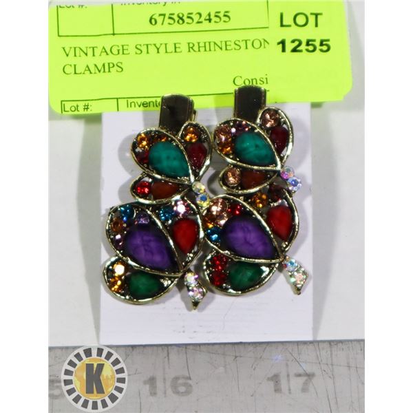 VINTAGE STYLE HAIR RHINESTONE BOBBIE PINS