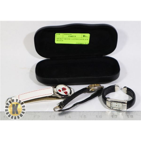 MICKEY MOUSE LADYBUG & BLACK WATCH