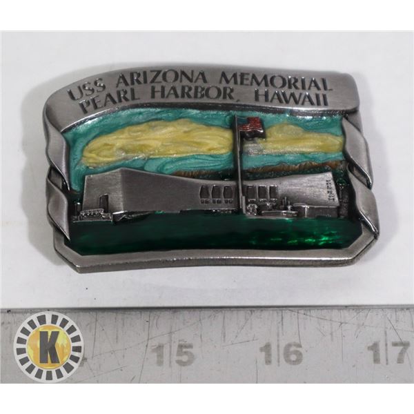 BERGAMOT USS ARIZONA PEARL HARBOR BELT BUCKLE