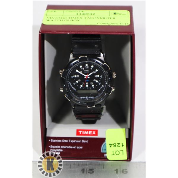 VINTAGE TIMEX TACHYMETER WATCH IN BOX
