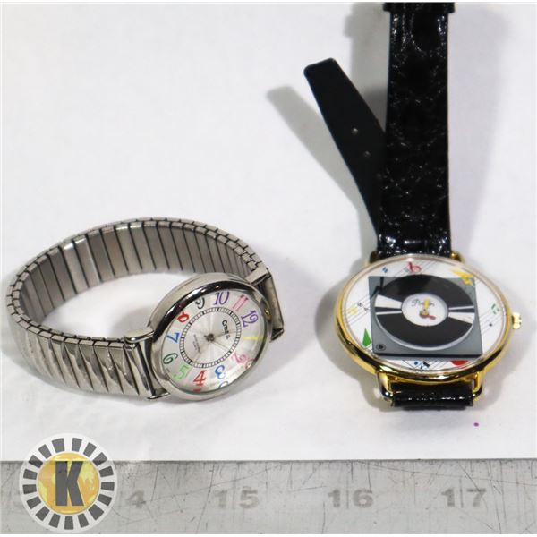 VINTAGE RECORD WATCH & CRAZY DIAL WATCH TOGETHER