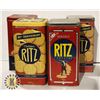 Image 1 : BOX OF COLLECTIBLE CANS/ TINS- RITZ