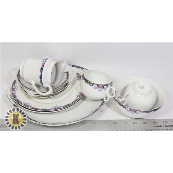 BOX OF CERAMIC WARE- PLATES SAUCERS, AND TEACUPS