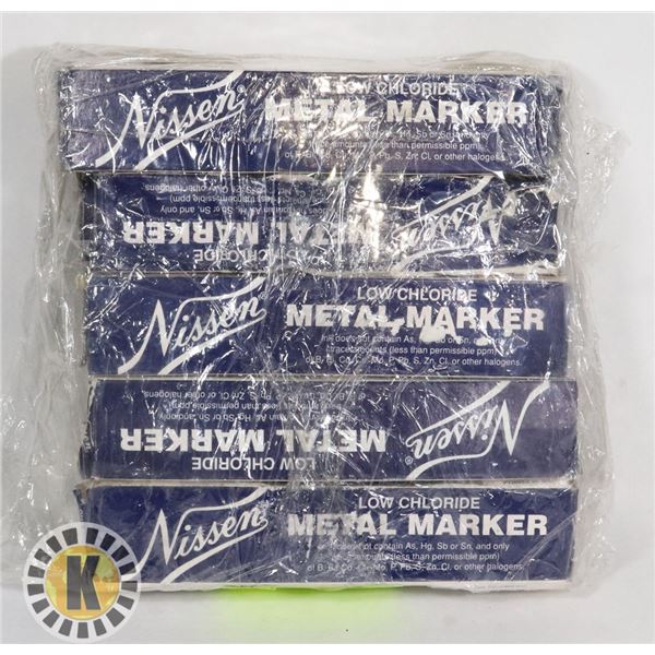 10 PACKS OF NISSEN LOW CHLORIDE METAL  MARKER