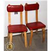 Image 1 : PAIR OF ESTATE RED CHAIRS