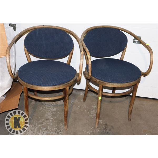 PAIR OF ESTATE BLUE CHAIRS