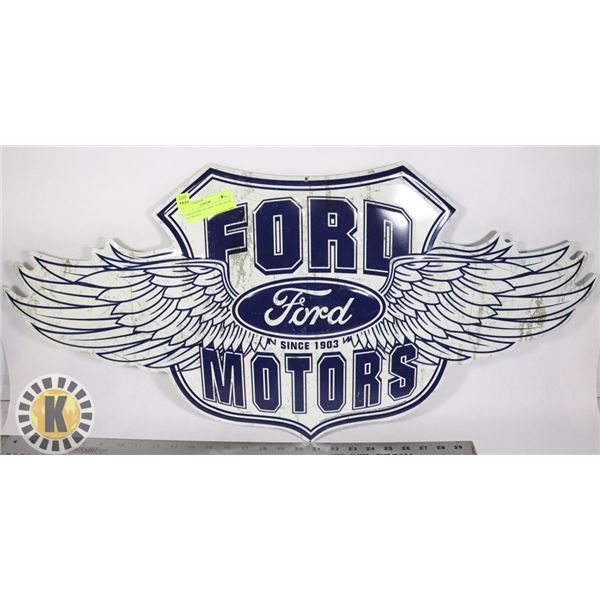 LARGE FORD TIN SIGN - 32 INCHES X 15.5 INCHES