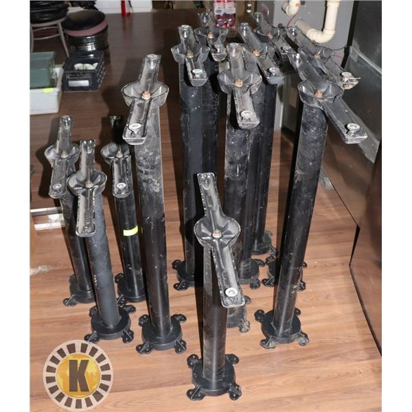 12 ESTATE RESTAURANT TABLE STANDS; ASSORTED SIZES