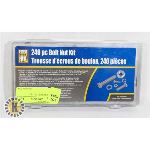 NEW 240 PC BOLT NUT KIT
