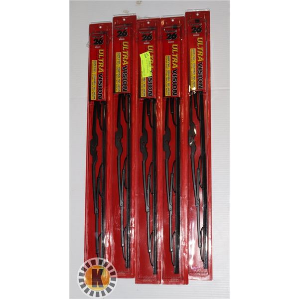 LOT OF 5 NEW 26" WIPER BLADES