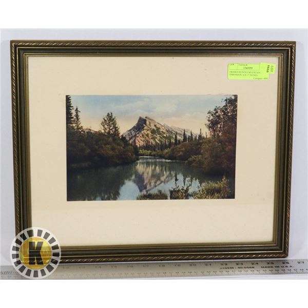 FRAMED RUNDLE MOUNTAIN - DIMENSION 14 X 17 INCHES