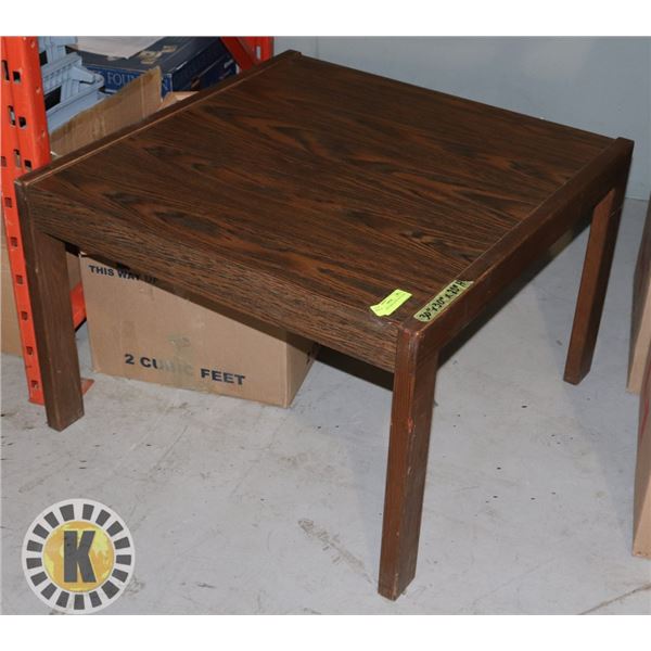 WOODEN TABLE 30" BY 30" BY 20"H
