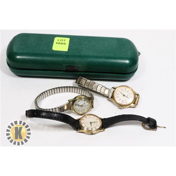 LADIES 3 VINTAGE WATCHES ALL TOGETHER