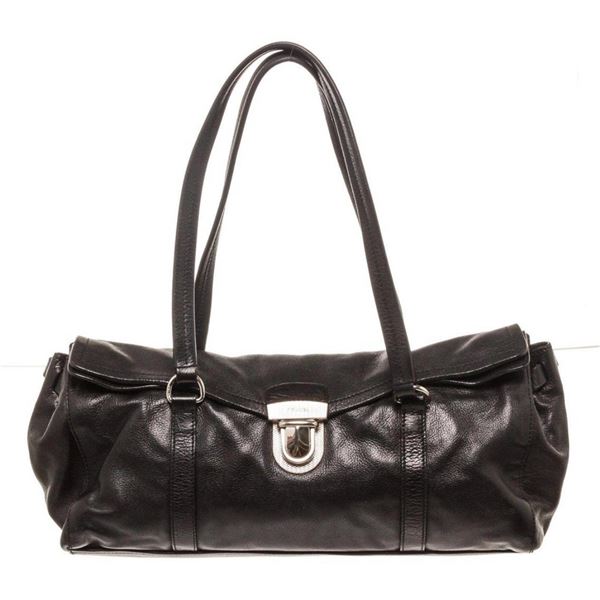 Prada Black Leather Shoulder Bag