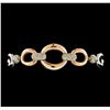 Image 1 : 0.75 ctw Diamond Bracelet - 14KT Rose and White Gold