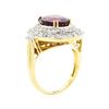 Image 4 : 6.64 ctw Oval Mixed Lavender Spinel And Round Brilliant Cut Diamond Ring - 18KT
