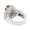 Image 3 : 6.56 ctw Ruby and Diamond Ring - 14KT White Gold