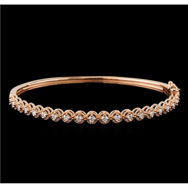 0.75 ctw Diamond Bracelet - 14KT Rose Gold