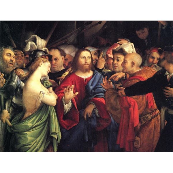 Lorenzo Lotto - Christ and the Adulteress