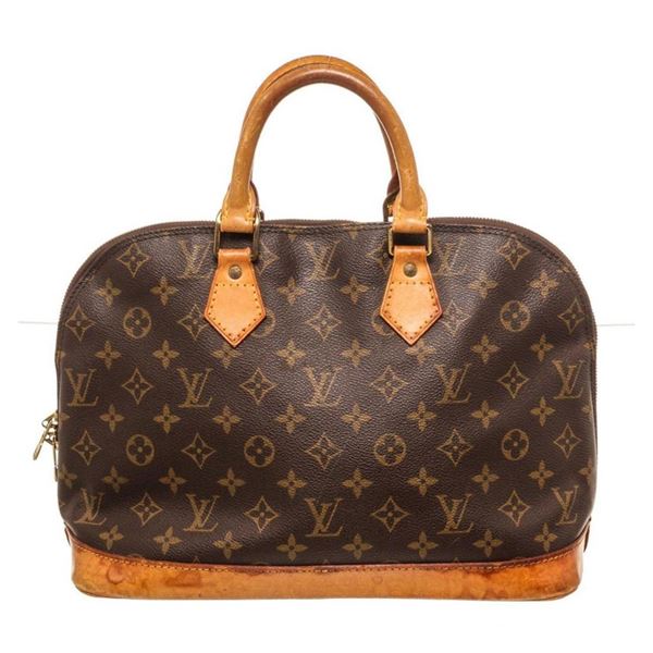 Louis Vuitton Brown Alma MM Satchel Bag