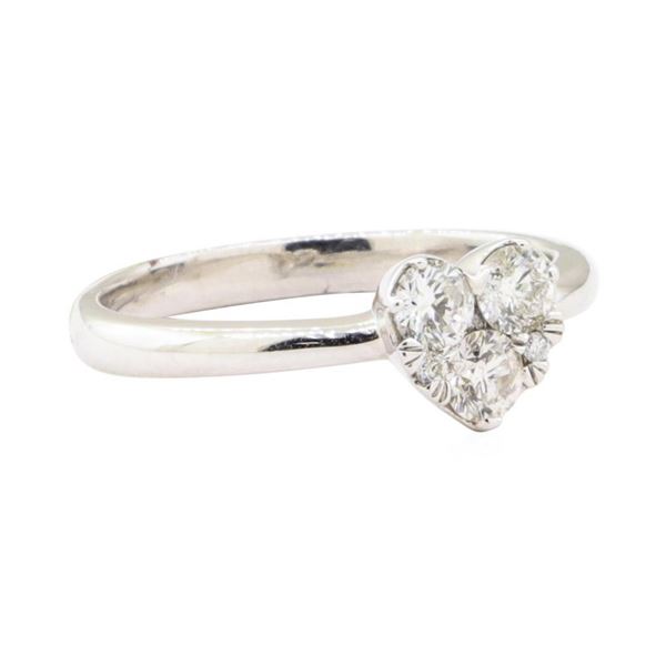 0.41 ctw Diamond Heart Shaped Ring - 14KT White Gold