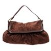 Image 1 : Fendi Brown Leather Large Suede Chef Hobos Bag