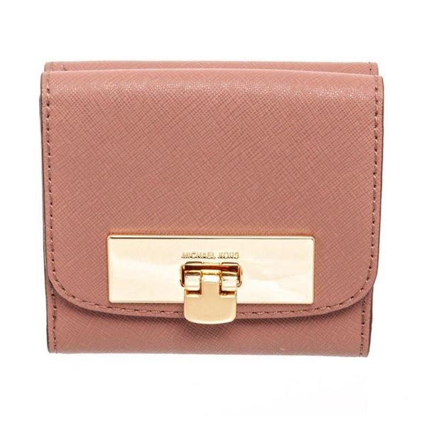 Michael Kors Mauve Leather Callie Trifold Wallet