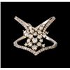 Image 2 : 14KT White Gold 0.58 ctw Diamond Ring