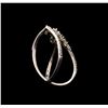 Image 4 : 14KT White Gold 0.58 ctw Diamond Ring