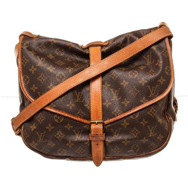 Louis Vuitton Brown Saumur 35cm Crossbody Bag