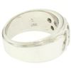 Image 9 : Men's 14k White Gold 1.00 ctw Round Diamond Diagonal Channel WIDE BOLD Band Ring