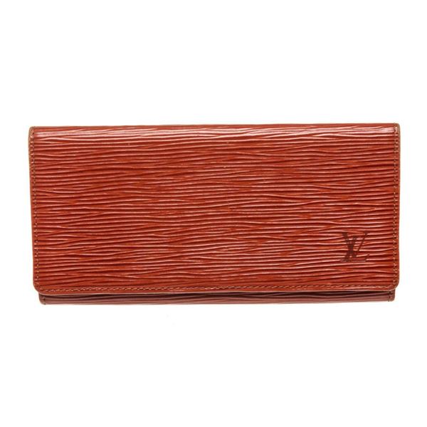 Louis Vuitton Red Epi Leather Long Flap Wallet