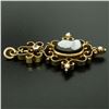 Image 3 : Antique Victorian 14kt Yellow Gold Cameo and Diamond Open Work Locket Pendant