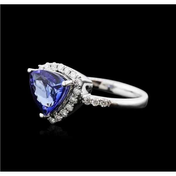 14KT White Gold 1.95 ctw Tanzanite and Diamond Ring